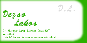 dezso lakos business card